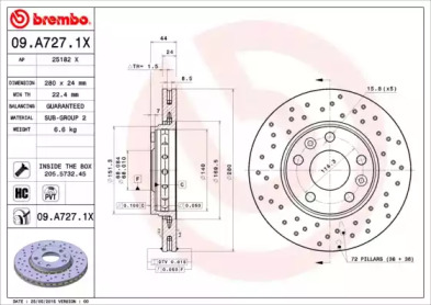 Дисковой тормозной механизм BREMBO для DACIA DUSTER Фургон 1.6 SCe 115