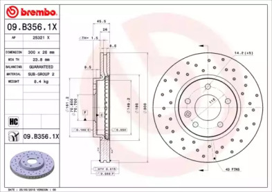Дисковой тормозной механизм BREMBO для CHEVROLET CRUZE Station Wagon (J308) 1.4