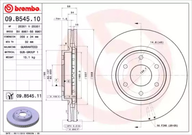 Дисковой тормозной механизм BREMBO для NISSAN PATROL VI (Y62) 5.6