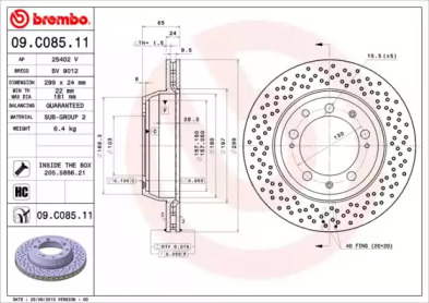 Дисковой тормозной механизм BREMBO для PORSCHE 911 Targa (993) 3.6 Carrera
