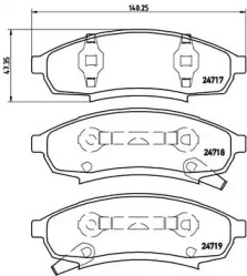 Дисковой тормозной механизм BREMBO для CHEVROLET LUMINA купе 2.5