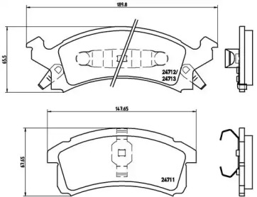 Тормозные колодки BREMBO для CHEVROLET CAVALIER купе 3.1