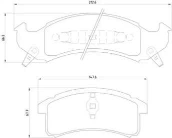 Тормозные колодки BREMBO для CHEVROLET CAMARO 5.7 V8