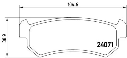 Тормозные колодки BREMBO для CHEVROLET NUBIRA седан 2.0 D