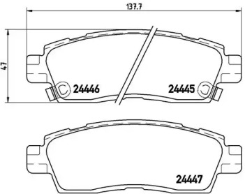 Тормозные колодки BREMBO для CHEVROLET TRAILBLAZER (KC_) 4.2 AWD