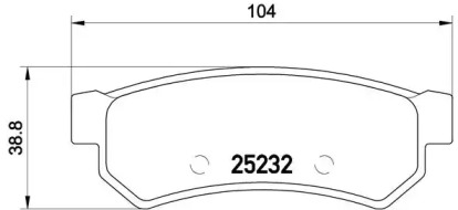Тормозные колодки BREMBO для CHEVROLET NUBIRA седан 2.0 D