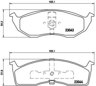 Запчасти для ТО BREMBO для DODGE NEON 2.0 16V