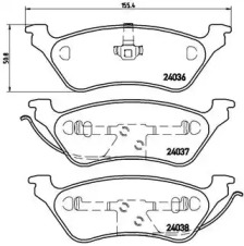 Запчасти для ТО BREMBO для DODGE CARAVAN (RG_) 3.3 AWD