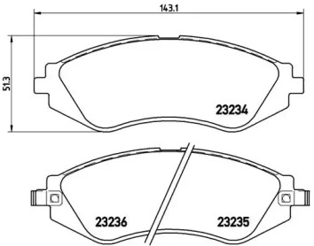 Тормозные колодки BREMBO для CHEVROLET NUBIRA седан 2.0 D