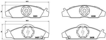 Тормозные колодки BREMBO для SSANGYONG MUSSO SPORTS 2.9 D 4x4