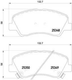 Запчасти для ТО BREMBO для KIA RIO III седан (UB) 1.2 CVVT