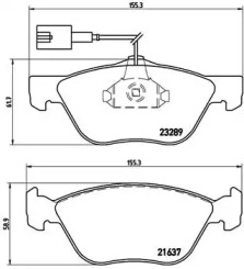 Дисковой тормозной механизм BREMBO для ALFA ROMEO 146 (930_) 2.0 16V Quadrifoglio (930.B5)
