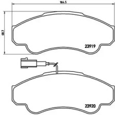 Тормозные колодки BREMBO для FIAT DUCATO c бортовой платформой/ходовая часть (230_) 2.5 TDI