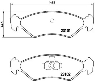 Запчасти для ТО BREMBO для MAZDA 121 III (JASM, JBSM) 1.8 D