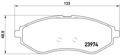 Тормозные колодки BREMBO для CHEVROLET KALOS 1.2