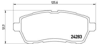 Тормозные колодки BREMBO для FORD FIESTA VI 1.5 TDCi