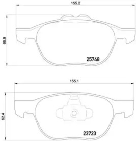 Дисковой тормозной механизм BREMBO для FORD KUGA II (DM2) 1.6 EcoBoost
