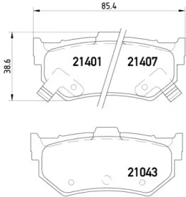 Дисковой тормозной механизм BREMBO для HONDA ACCORD II Hatchback (AC, AD) 1.8 EX (AD)