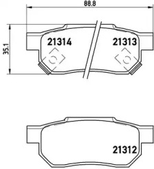 Тормозные колодки BREMBO для HONDA PRELUDE III (BA) 2.0 i EX 16V (BA2)