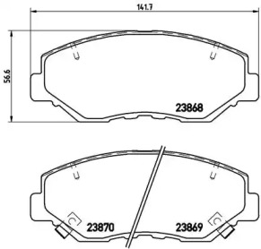 Тормозные колодки BREMBO для HONDA ACCORD VII Tourer (CM, CN) 2.4 (CM2)