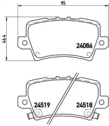 Тормозные колодки BREMBO для HONDA CIVIC VIII Hatchback (FN, FK) Type R (FN2)