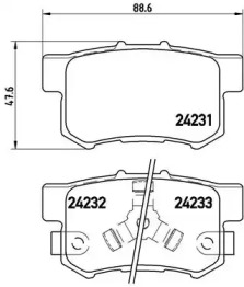 Дисковой тормозной механизм BREMBO для HONDA ACCORD IX седан (CR) 2.4