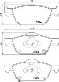 Запчасти для ТО BREMBO для HONDA CIVIC IX (FK) 1.4 i-VTEC (FK1)