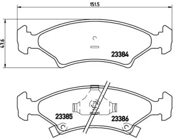 Дисковой тормозной механизм BREMBO для KIA SHUMA (FB) 1.8 i 16V