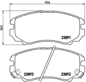 Запчасти для ТО BREMBO для KIA SOUL (AM) 1.6