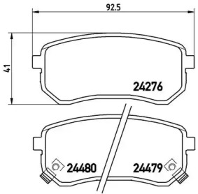 Запчасти для ТО BREMBO для KIA PICANTO (BA) 1.1 CRDi