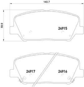 Дисковой тормозной механизм BREMBO для KIA CEE'D (JD) 1.4 MPI