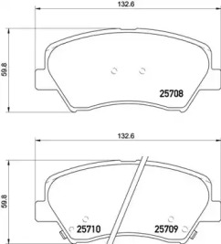 Дисковой тормозной механизм BREMBO для KIA CEE'D (JD) 1.4 MPI