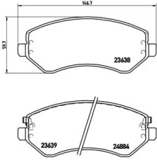 Запчасти для ТО BREMBO для DODGE CARAVAN (RG_) 3.3 AWD