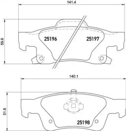 Запчасти для ТО BREMBO для DODGE DURANGO (WD) 5.7 AWD