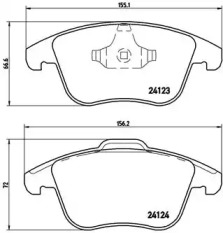 Дисковой тормозной механизм BREMBO для LAND ROVER RANGE ROVER EVOQUE Кабриолет (L538) 2.0 4x4