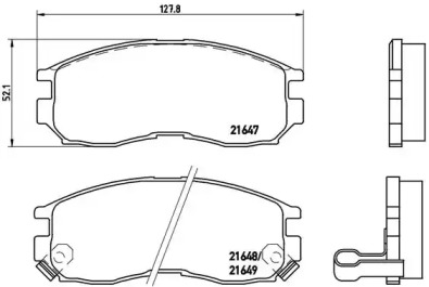Тормозные колодки BREMBO для MITSUBISHI LANCER V (CB_A, CD_A, CE_A) 1.8 16V (CB5A)