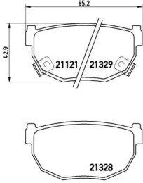 Тормозные колодки BREMBO для NISSAN CEDRIC Hardtop (Y31) 3.0