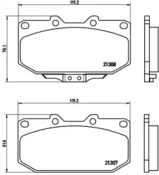 Запчасти для ТО BREMBO для SUBARU IMPREZA седан (GD) 2.0 WRX Turbo AWD