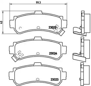 Дисковой тормозной механизм BREMBO для NISSAN ALMERA I (N15) 2.0 D