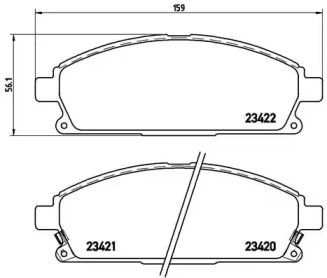 Запчасти для ТО BREMBO для NISSAN X-TRAIL (T30) 2.2 dCi 4x4