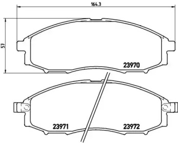 Запчасти для ТО BREMBO для NISSAN NAVARA (D22_) 2.5 D 4x4
