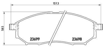 Запчасти для ТО BREMBO для NISSAN PATHFINDER IV (R52) 3.0 dCi 4WD