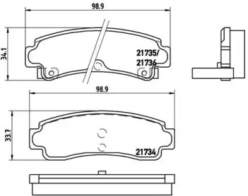 Тормозные колодки BREMBO для NISSAN SUNNY III Liftback (N14) 1.6 i
