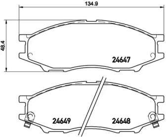 Дисковой тормозной механизм BREMBO для NISSAN ALMERA Classic (B10) 1.6 16V