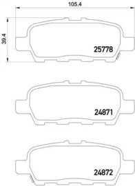 Дисковой тормозной механизм BREMBO для NISSAN LEAF (ZE0) Electric