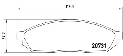 Тормозные колодки BREMBO для HONDA CIVIC II Хэтчбек (SS, SL) 1300 L (SS)