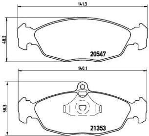 Дисковой тормозной механизм BREMBO для CHEVROLET CORSA Пикап 1.4 GLS