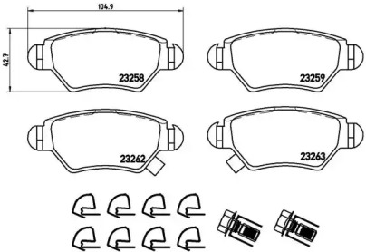 Дисковой тормозной механизм BREMBO для CHEVROLET CORSA седан 1.6 GLS