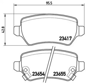 Дисковой тормозной механизм BREMBO для KIA CEE'D (JD) 1.4 MPI