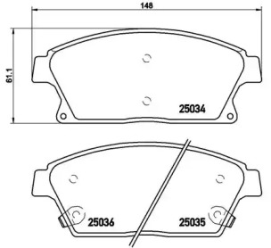 Дисковой тормозной механизм BREMBO для CHEVROLET CRUZE Station Wagon (J308) 1.4